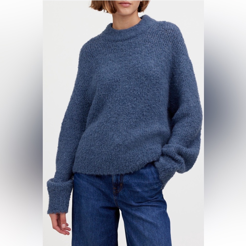 MADEWELL NWT Wool & Alpaca Blend Boucle Oversize Crewneck Sweater